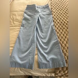 LOFT Light Blue Wide-Leg Pants